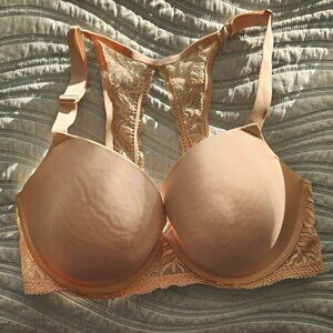 Paramour  Lace back 36 dd lightly padded demi cup bra